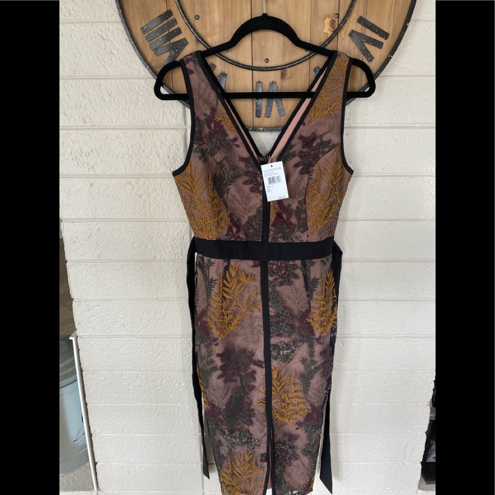 Harlyn Embroidered Cocktail Sheath Dress